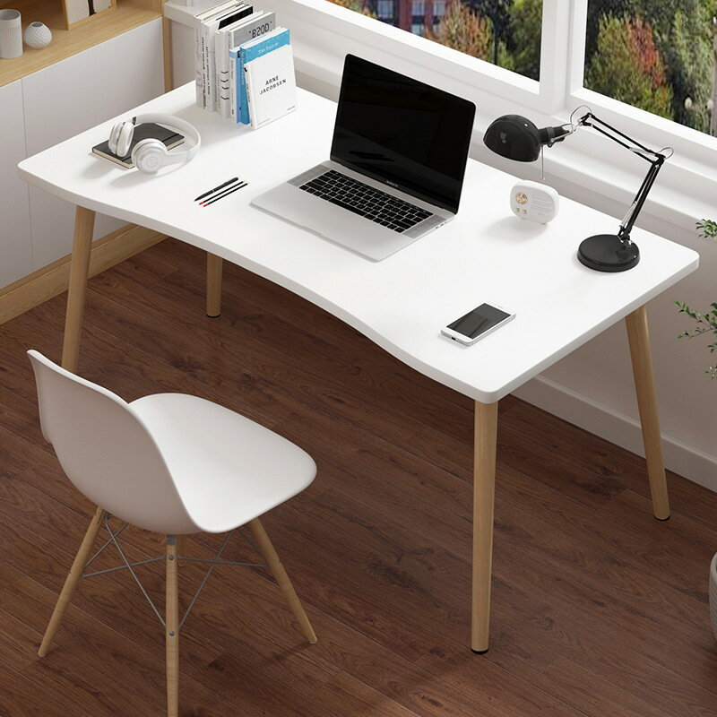 現代簡約書桌家用臺式電腦桌租房學生寫字桌經濟型辦公桌一字桌