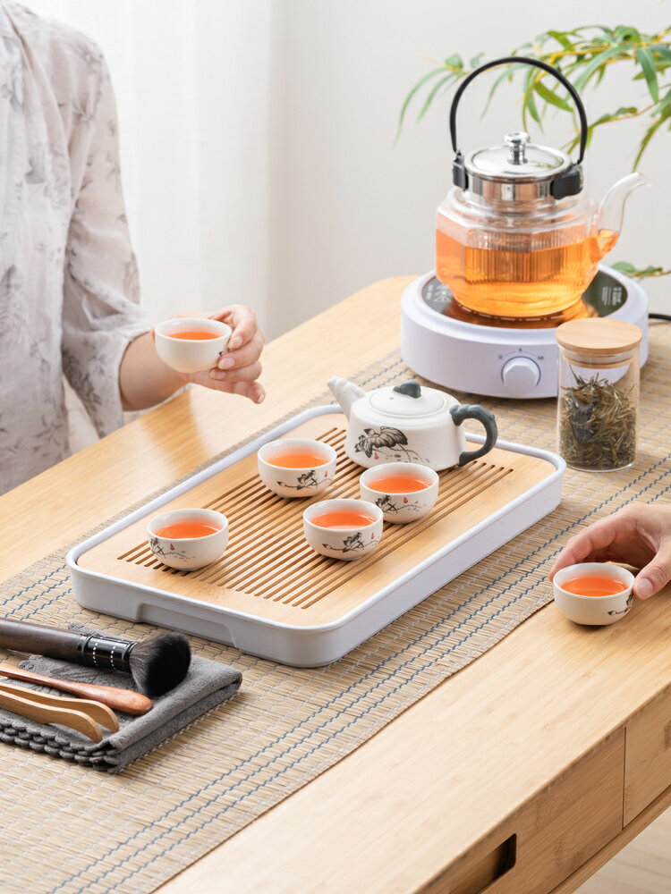 茶具套裝家用客廳整套日式陶瓷泡茶壺網紅茶盤便攜簡約功夫小茶杯