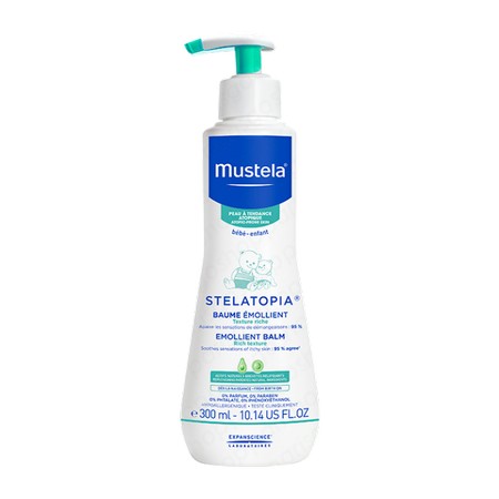 Mustela 慕之恬廊 柔舒霜(滋養型) 300ml Stelatopia益膚無香系列【巴黎好購】