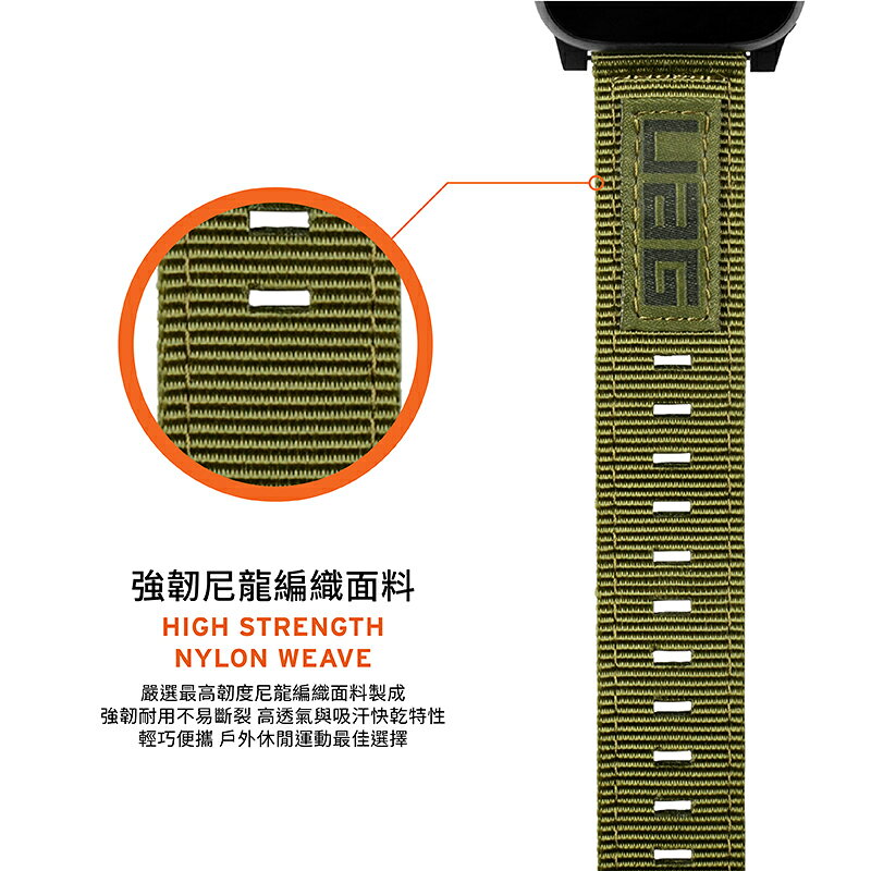 UAG Nato 潮流 尼龍 錶帶 適用 Apple Watch 42 44 45 49 mm 7