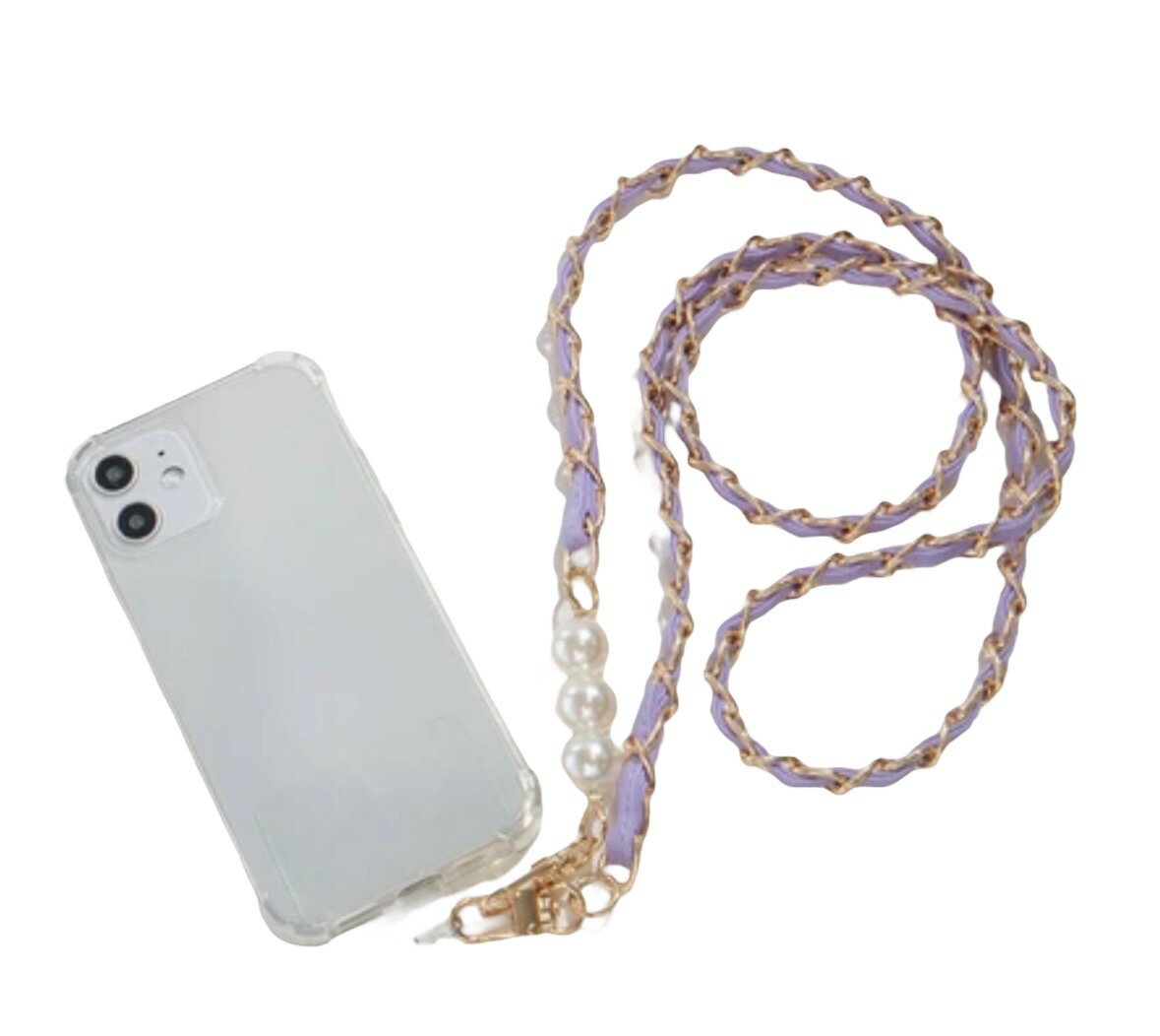 手機珍珠皮革鏈帶 多種顏色選擇