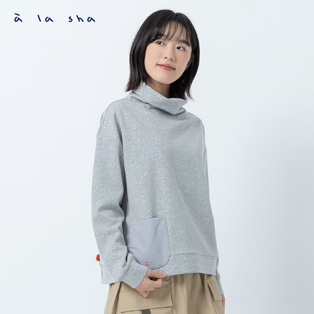a la sha 雪餅高領長袖上衣