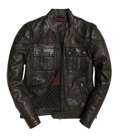 跩狗嚴選 極度乾燥 Superdry Endurance Moto 皮夾克 真皮 皮衣 外套 合身 騎士 高領 復古仿舊黑色 盔甲 龜甲