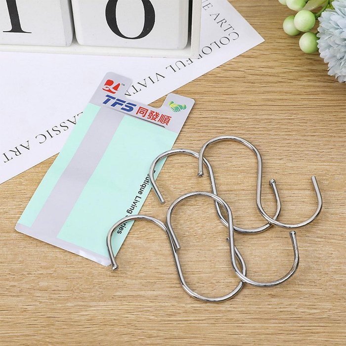 【現貨】S型掛勾 S鈎 S掛勾(4入) 掛勾 不銹鋼S形掛勾 不鏽鋼S型掛鉤 掛衣鉤 萬用掛勾 掛鉤 勾子 鉤子 興雲網購