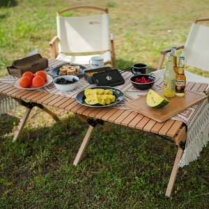 牧高笛精致露營裝飾配件家庭茶幾餐桌棉布餐墊露營提花桌毯MX