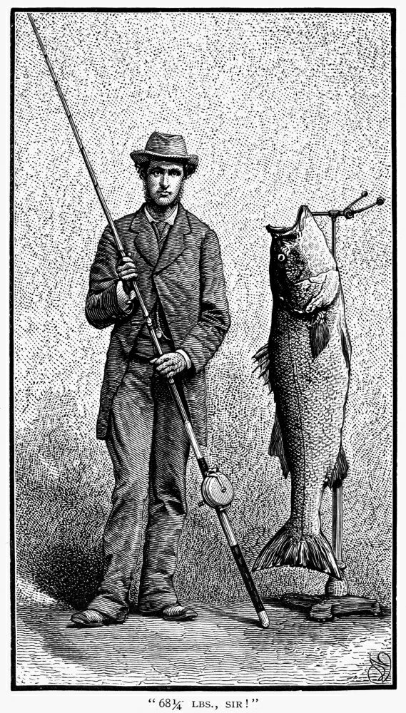 Posterazzi: Fishing 19Th Century Na Fisherman With His Catch A 68-Pound ...