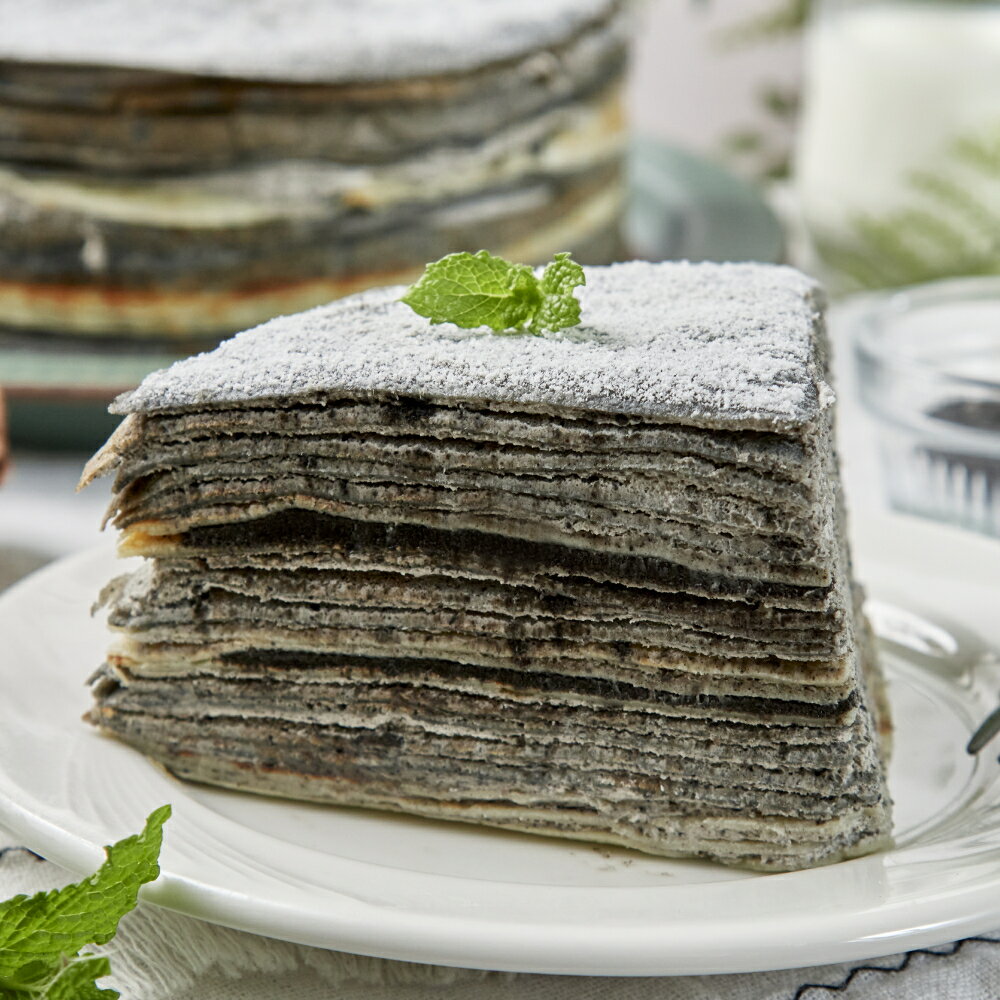 6寸法式手工現作芝麻千層派 / Sesame Mille-Crêpe Cake 【奶蛋素】 1