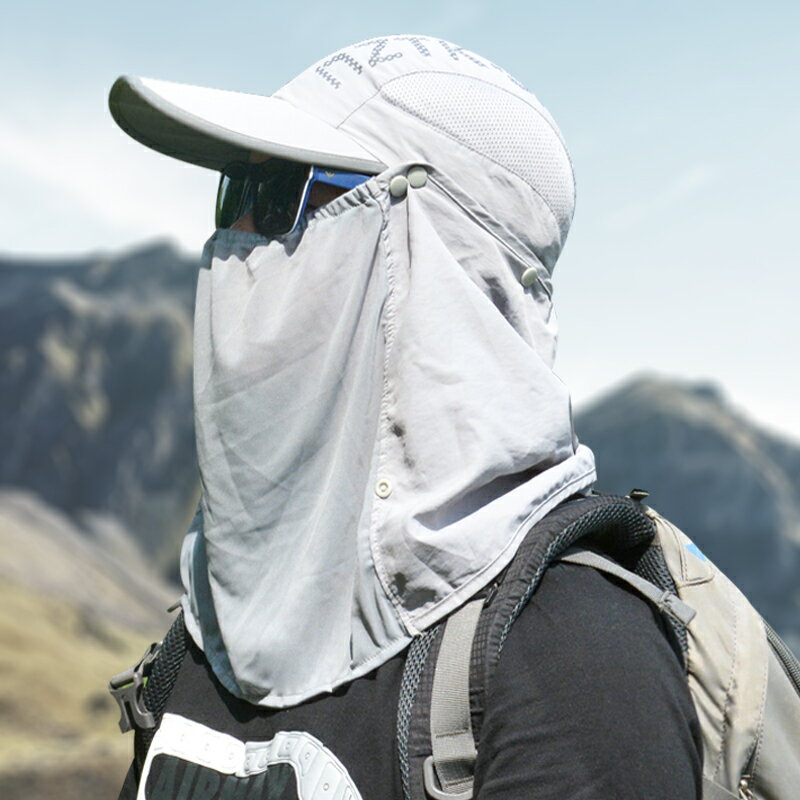 擋太陽帽冒子出游探險全遮臉幅遮脖子耳朵戶外遮陽男夏季防曬釣魚