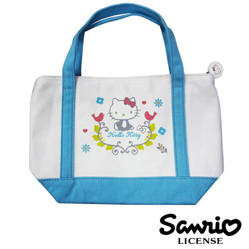 【三麗鷗正版】Hello Kitty 凱蒂貓 北歐風 手提袋 便當袋 帆布袋 三麗鷗 Sanrio - 005145