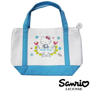 【三麗鷗正版】Hello Kitty 凱蒂貓 北歐風 手提袋 便當袋 帆布袋 三麗鷗 Sanrio - 005145
