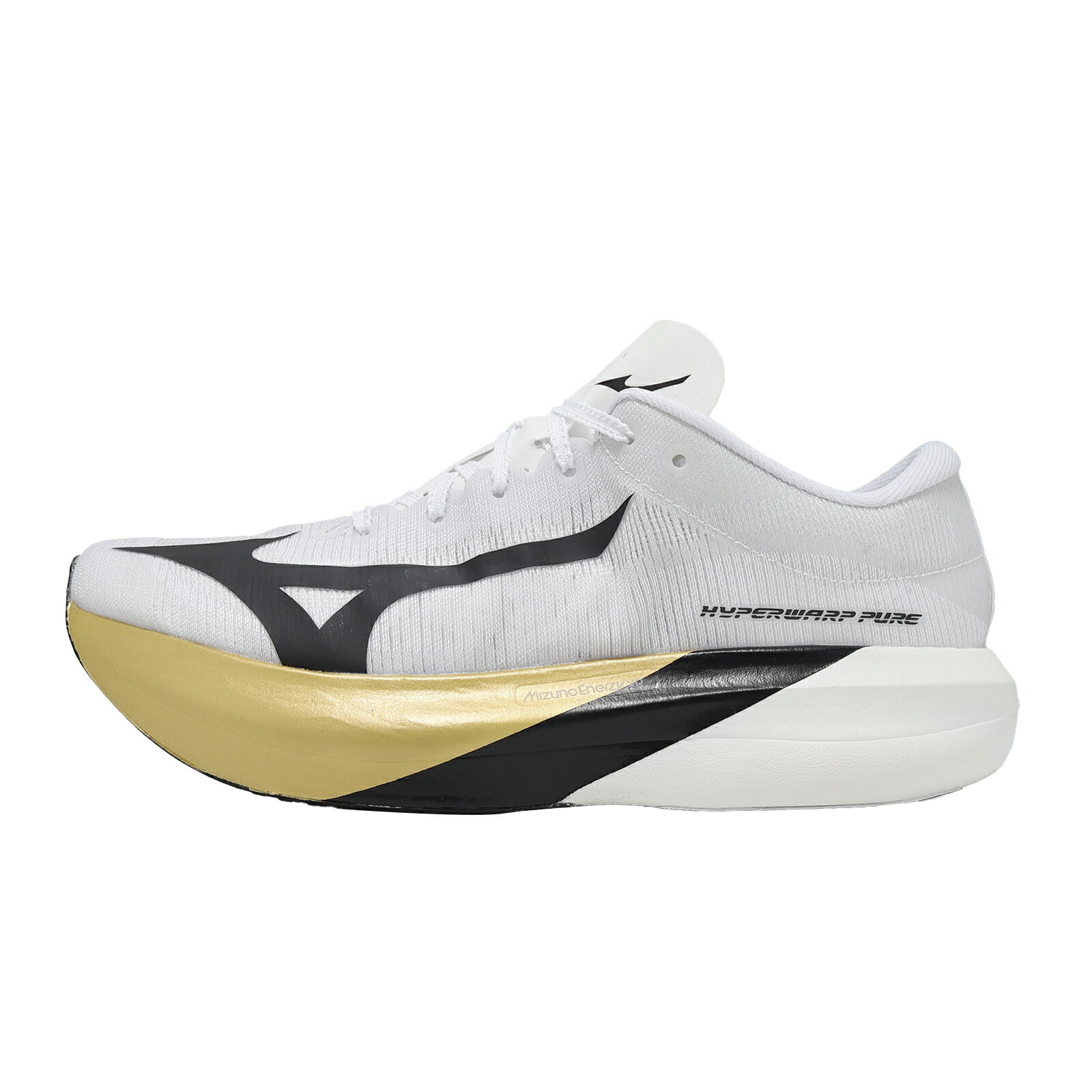 Mizuno 美津濃 競速跑鞋 Hyperwarp Pure 男鞋 白黑金 碳板 ORIGAMI J1GC2675-01