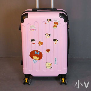 小V 新款行李箱女小型學生拉桿箱男20寸22小清新子母箱旅行密碼皮箱子