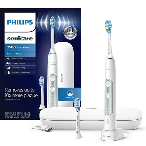 Philips【美國代購】飛利浦 電動牙刷 Sonicare ExpertClean 7500 HX9690/06 - 白色