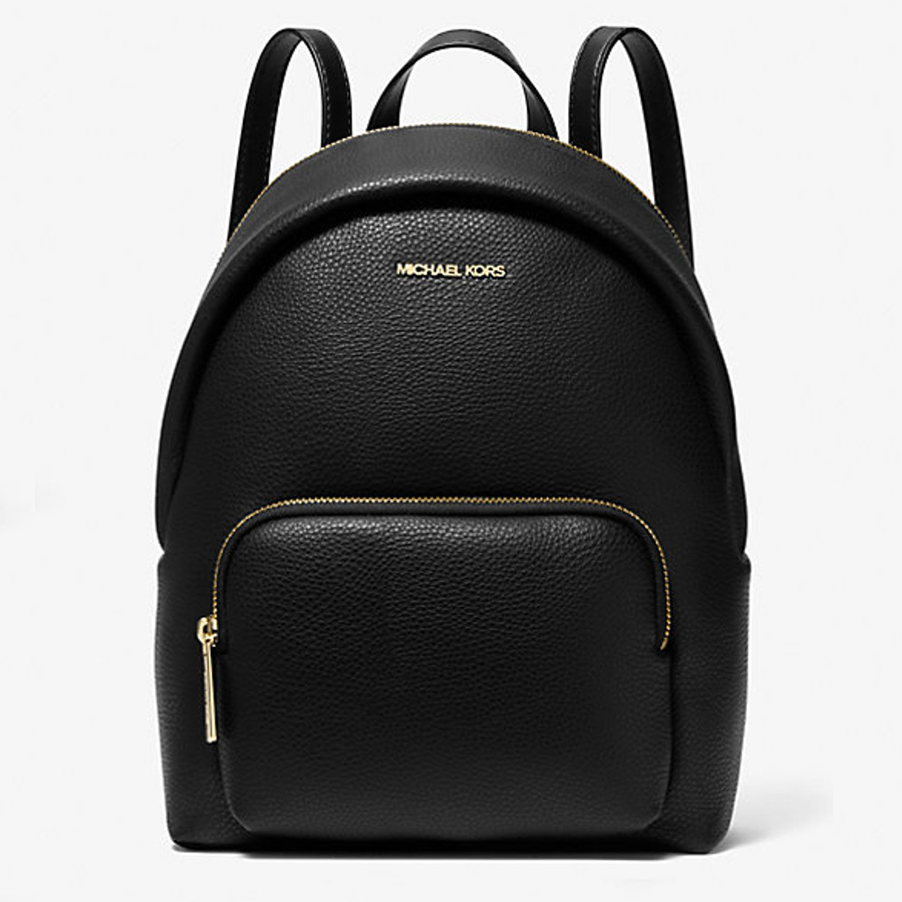 MICHAEL KORS 後揹包 鵝卵石紋純素皮革 雙肩包 後揹包 M68744 黑色MK(現貨)▶指定Outlet商品5折起☆現貨【送禮首選★APP下單點數4倍送】