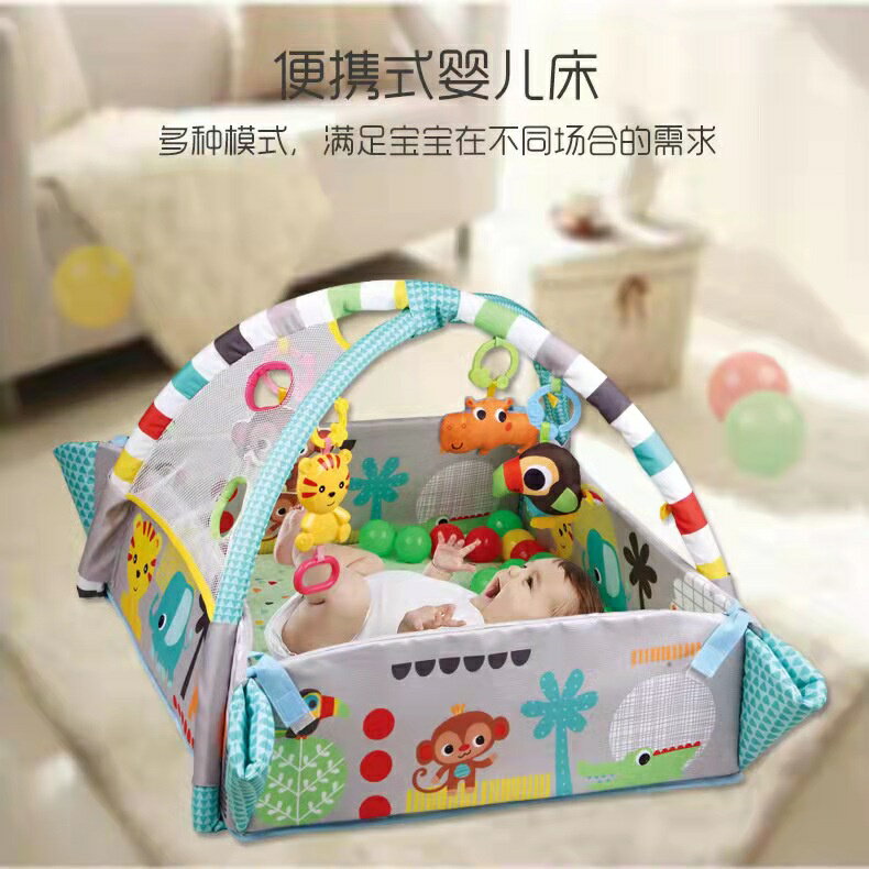 多功能爬行墊海洋球健身架遊戲爬爬墊健力架地墊遊戲墊健力架健力架遊戲墊健身架圍欄 2