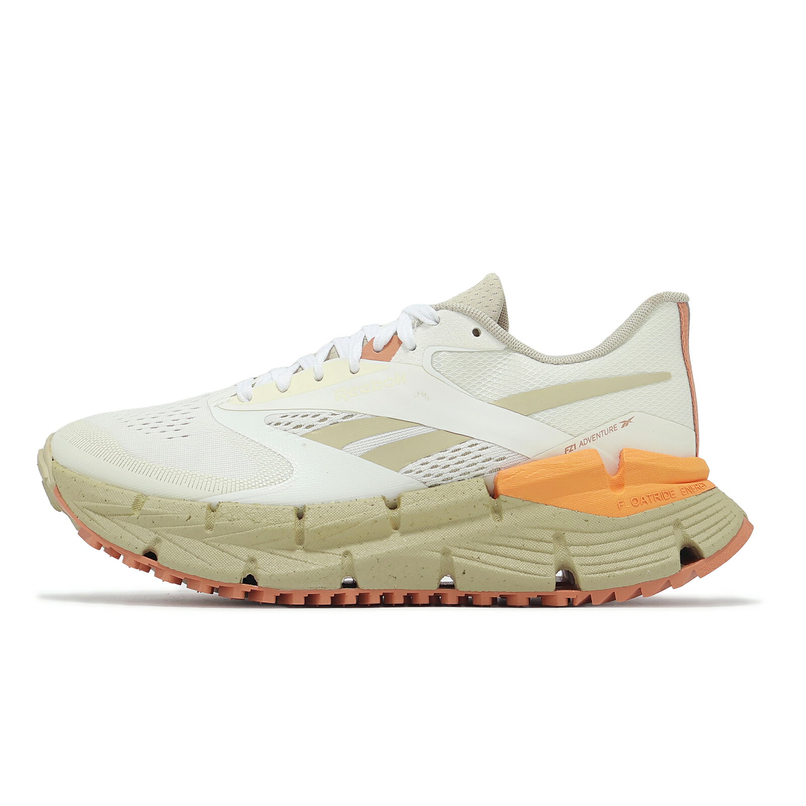 Reebok 慢跑鞋 Floatzig Adventure 1 女鞋 米白 棕橘 厚底 緩衝 運動鞋