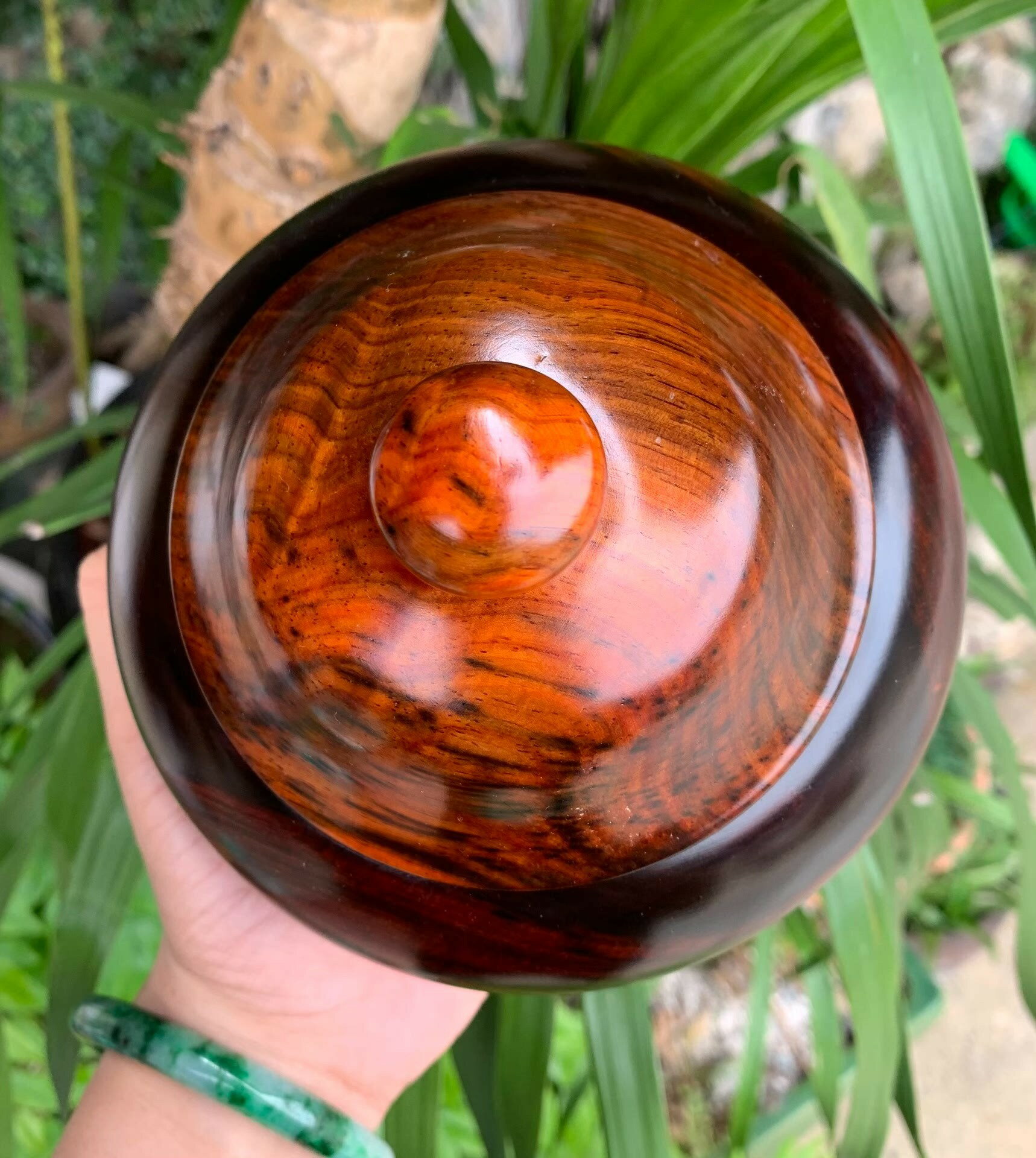 整木掏空 大紅酸枝紅木藏寶罐 酸枝木實木茶葉罐