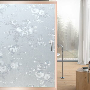 靜電磨砂免膠玻璃貼紙衛生間透光不透明浴室門廁所窗戶防窺膜窗花422