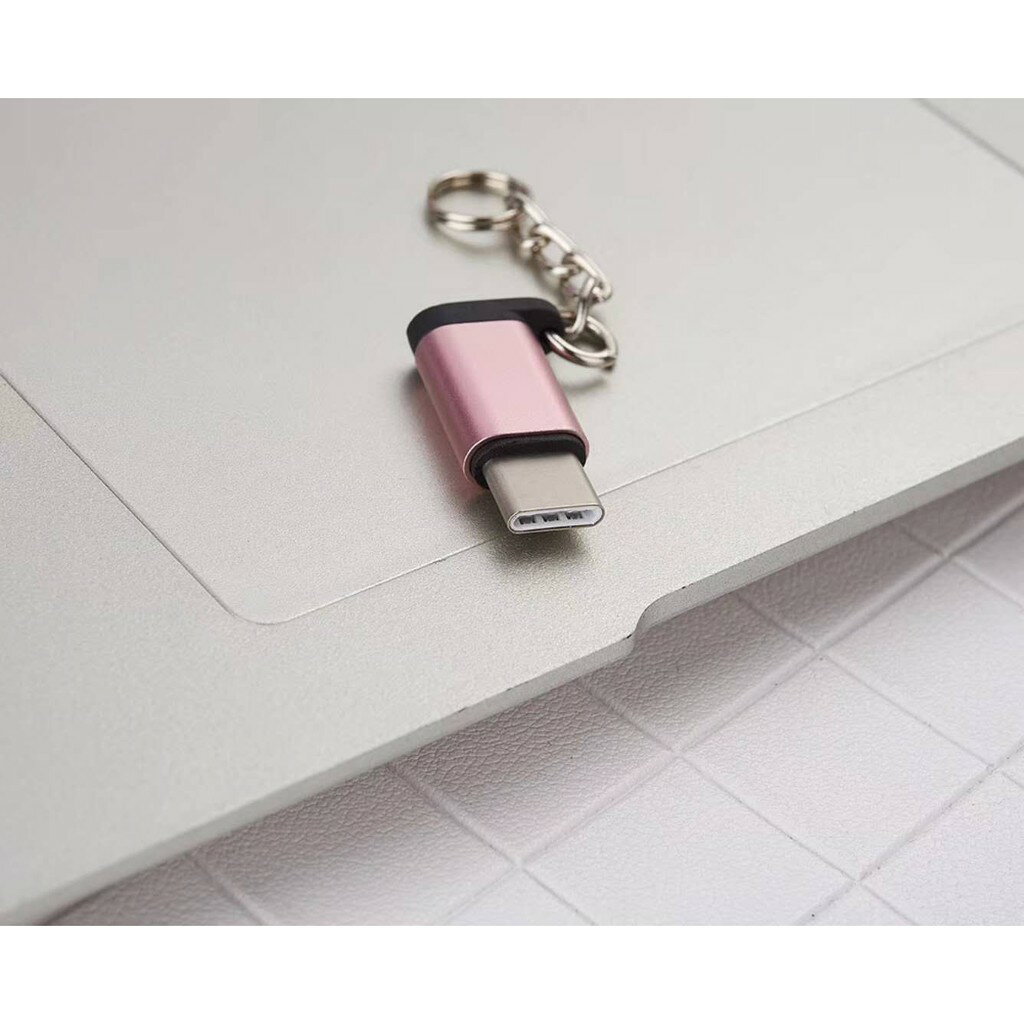 Micro usb 轉 Type C 轉接頭 V8 轉接器 支援USB3.1 傳輸 充電 金屬 掛飾 6