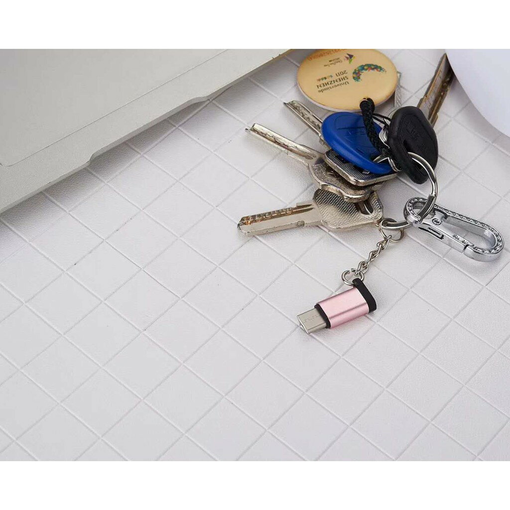 Micro usb 轉 Type C 轉接頭 V8 轉接器 支援USB3.1 傳輸 充電 金屬 掛飾 7