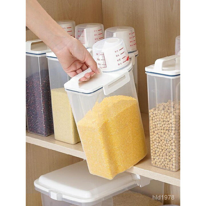 APP下單享點數9%｜創意米桶居家廚房用品透明米罐家庭手提收納盒方便實用