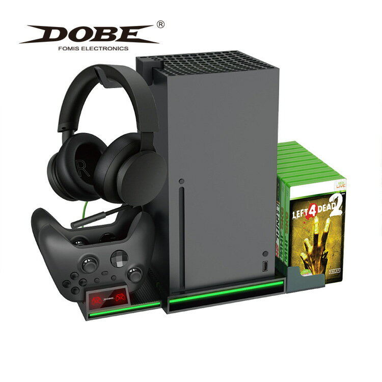 Xbox Series X主機充電底座 Xbox ONE XS 手柄雙充耳機掛架