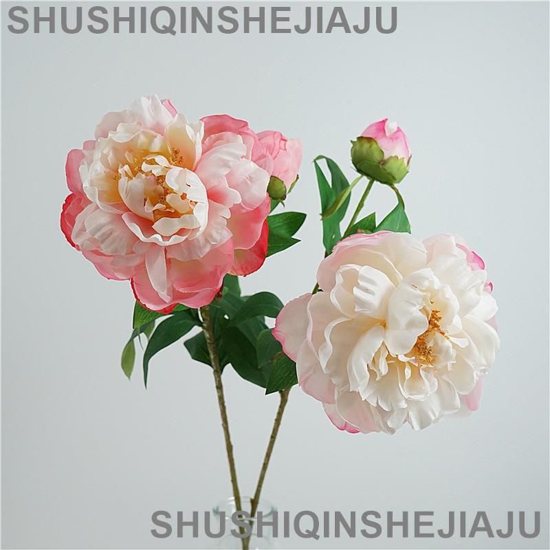 滿280元出貨 仿真花 假花 可開發票 牡丹花高品質模擬客廳擺設花裝飾花中式花藝擺件攝影道具假花婚慶