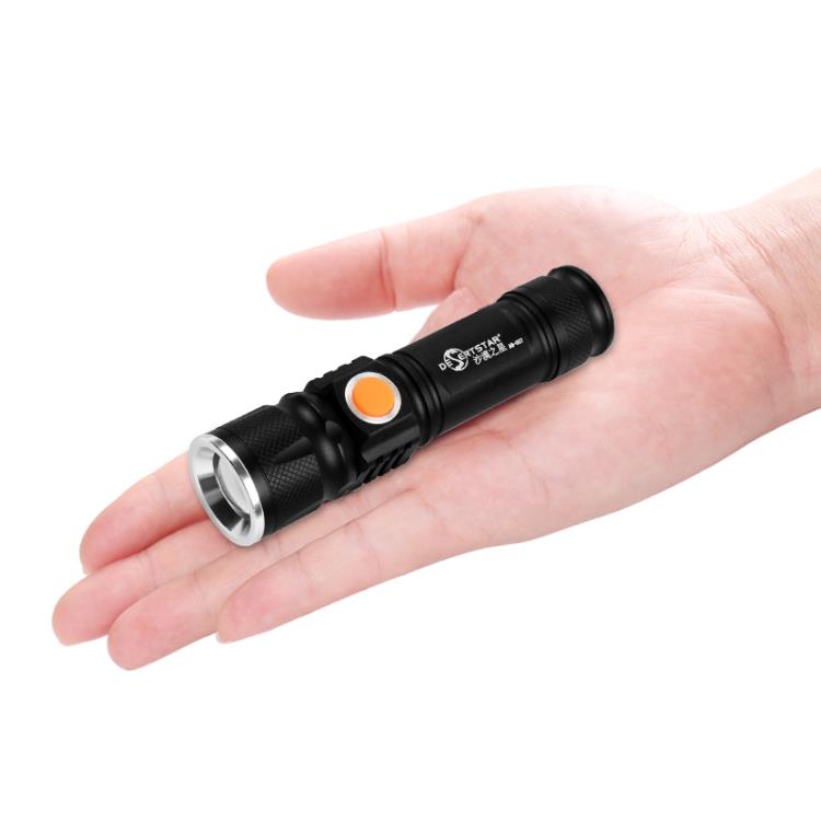 小型強光手電筒USB直充電伸縮變焦便攜家用迷你超亮遠射LED戶外燈 中秋免運