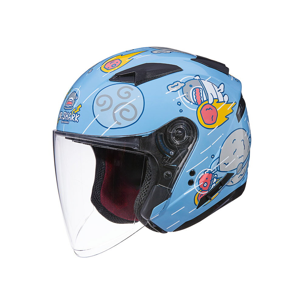 【SOL Helmets】SO-7E開放式安全帽 (鯊魚先生 銀河藍) ｜ SOL安全帽官方商城