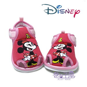 迪士尼DISNEY 童款米妮經典造型護趾嗶嗶涼鞋 叫叫鞋 [120099] 桃 MIT台灣製造【巷子屋】