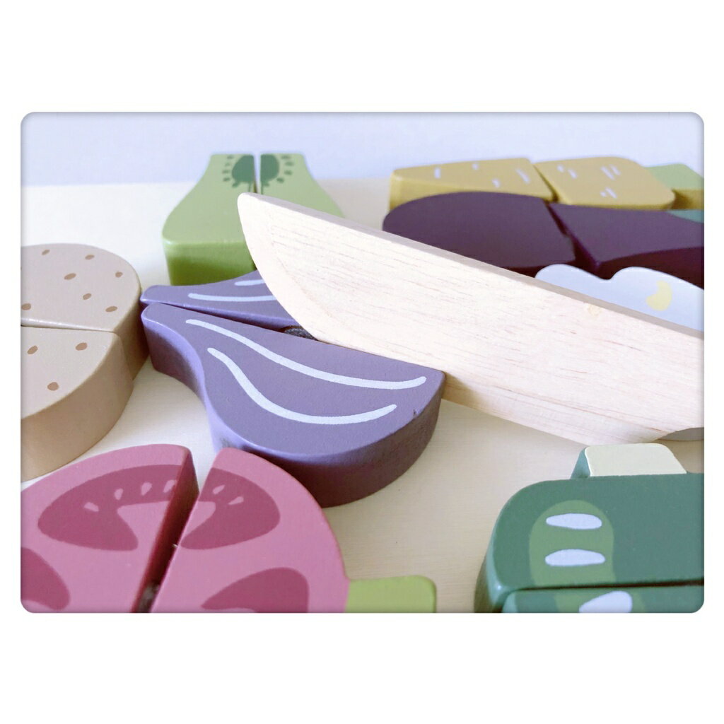 兒童木製水果切切樂nunukids平面蔬菜切切樂拼圖 扮家家酒玩具拼圖拼版 　益智木質　木製玩具拼圖切 7