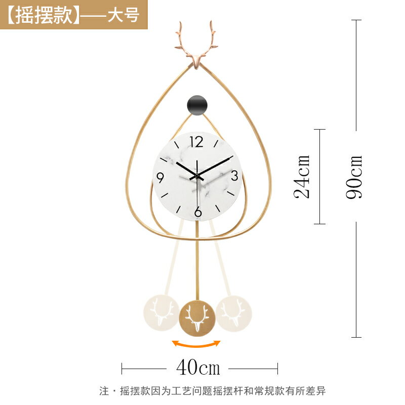 時鐘 掛鐘 北歐輕奢鐘錶掛錶大氣家用時尚現代簡約時鐘客廳掛牆藝術裝飾掛鐘『my2468』