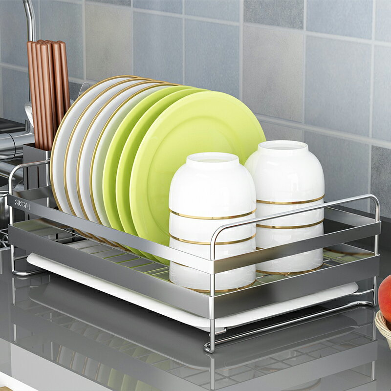 開發票 廚房置物架碗碟碗盤收納架臺面瀝水架家用多功能碗碟架餐具整理架