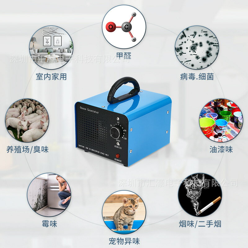 現貨家用除醛汽車空氣凈化消毒器臭氧發生器臭氧消毒機