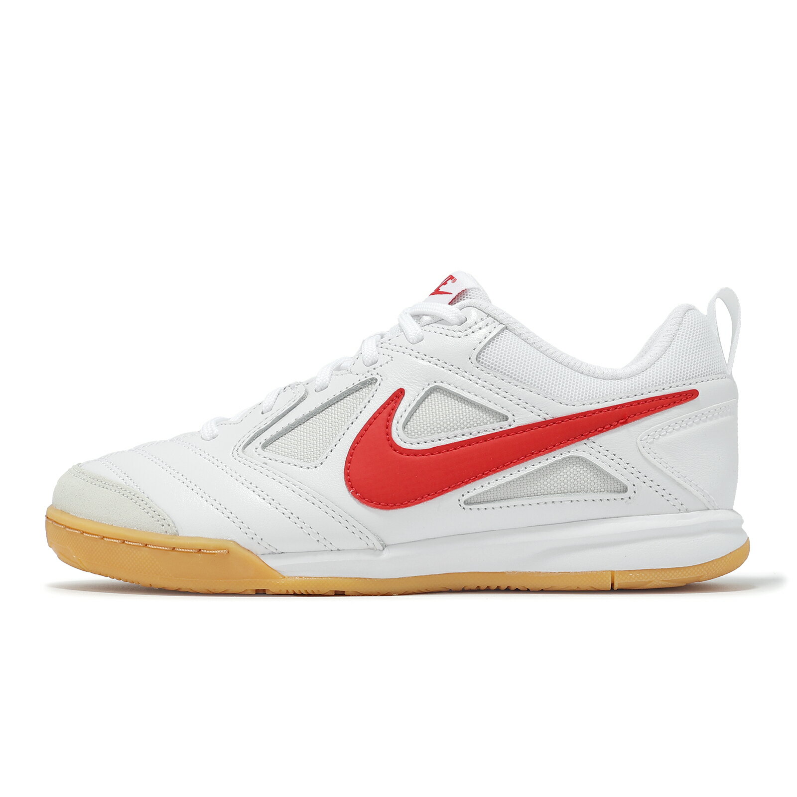 Nike 休閒鞋 GATO GS 大童 女鞋 白 紅 足球鞋 膠底 運動鞋