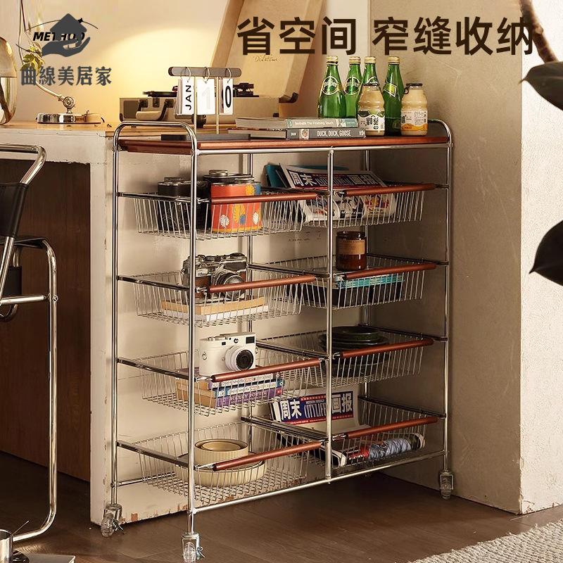 現貨特賣！小推車 置物架 收納架 零食架 展示架 中古小推車置物架客廳移動零食整理蔬菜家用落地廚房多層收納 特價出 免運 開發票【hua3/13】