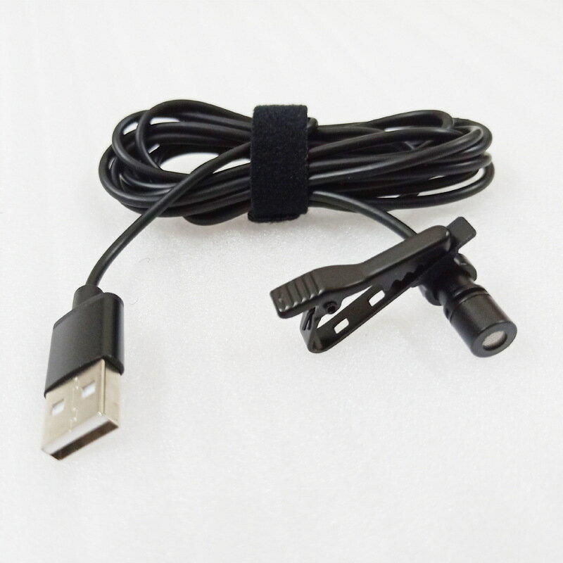 迷你USB內建音效卡麥克風 電腦筆記本直播網課錄音領夾式全向小話筒【Snowbelle優選】