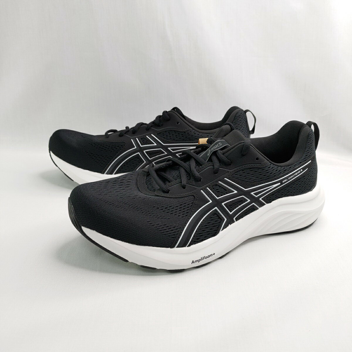 ASICS 1011B882002 GEL-CONTEND 9 男 慢跑鞋 4E楦 黑x白 大尺碼【iSport愛運動】