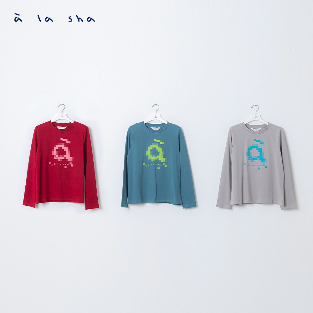 a la sha 方塊a字印花長袖T 3