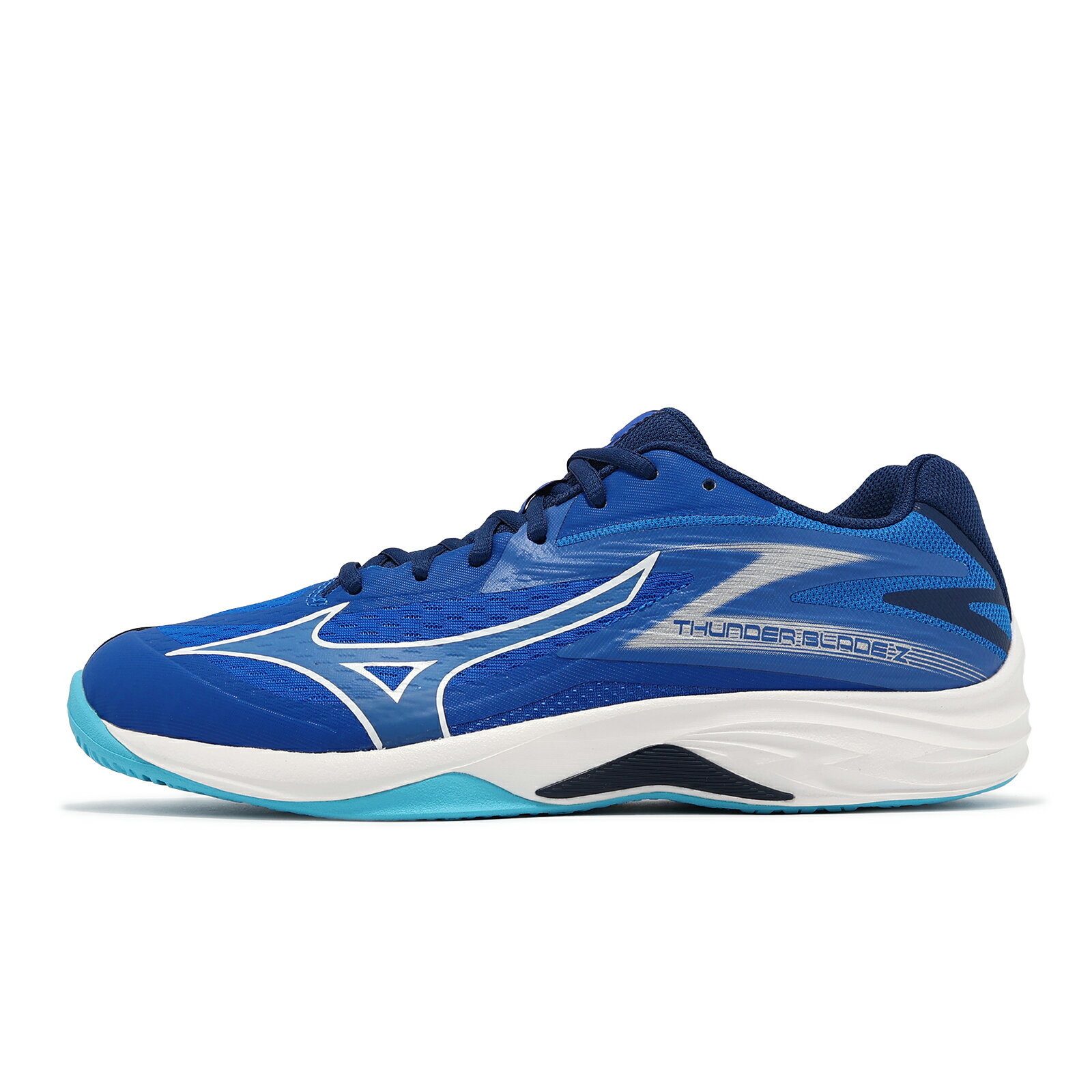 Mizuno 排球鞋 Thunder Blade Z 男鞋 藍白 入門款 室內運動 羽排鞋 美津濃 V1GA2370-01 0