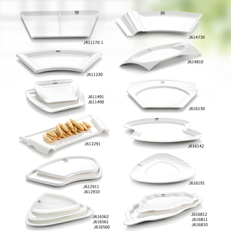 密胺火鍋盤仿瓷塑料盤子白色創意家用菜盤酒店餐具餐廳西餐盤平盤