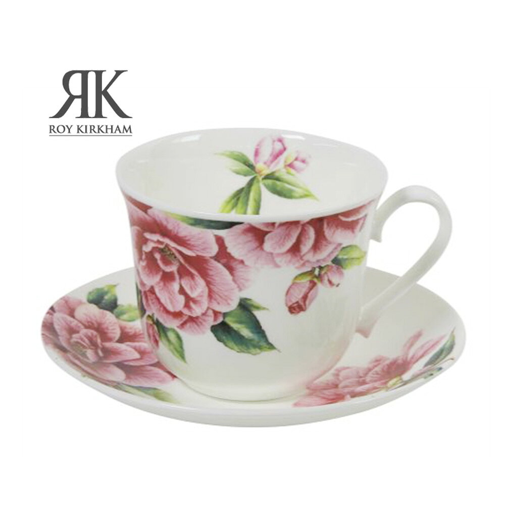 英國Roy kirkham茶花系列 - 450ml早餐杯盤組 杯子 盤子