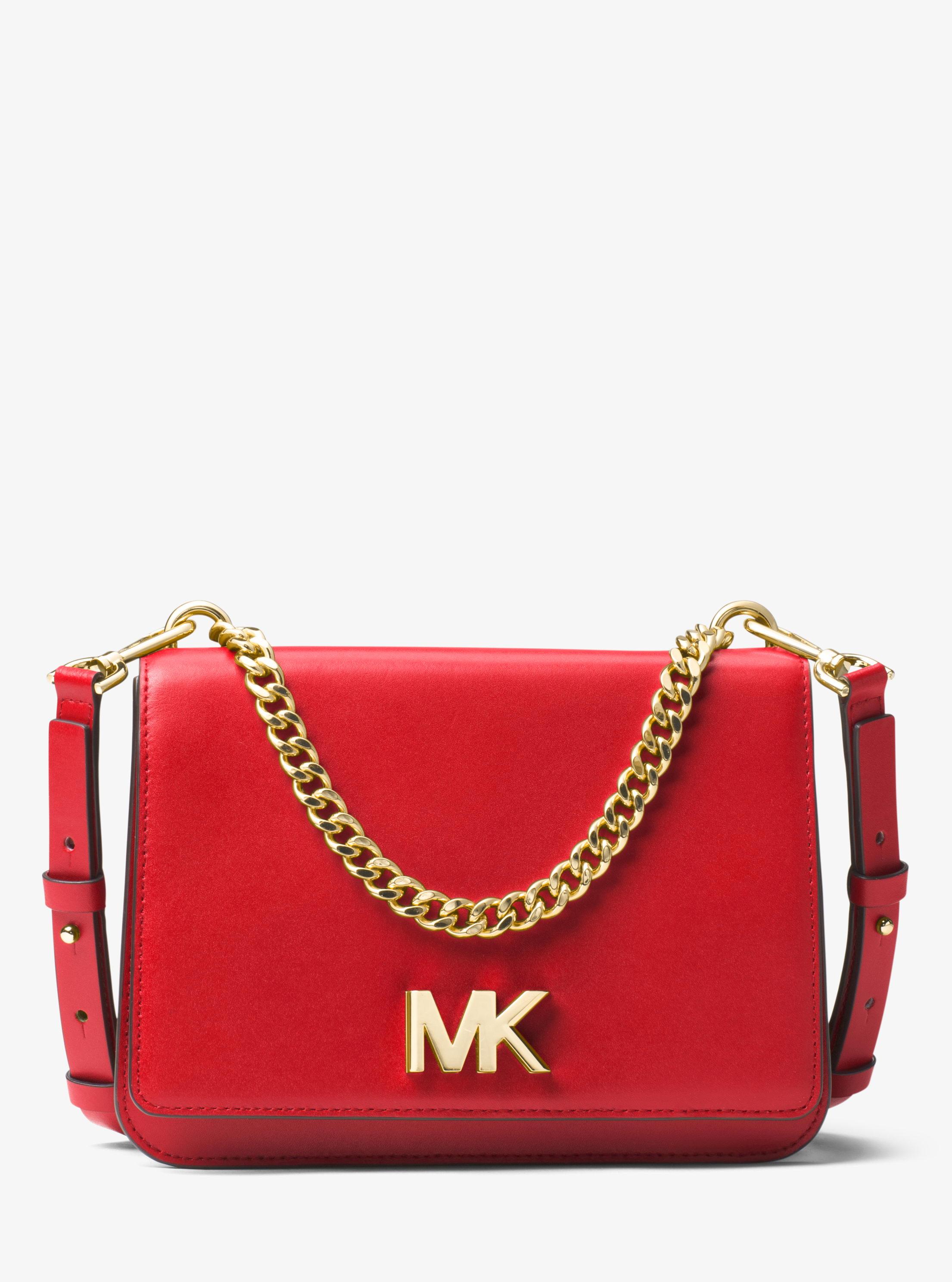 (Smile) Michael Kors 30T7GOXL7L 女士 Mott系列 單肩斜挎包 淺藍色 紅色