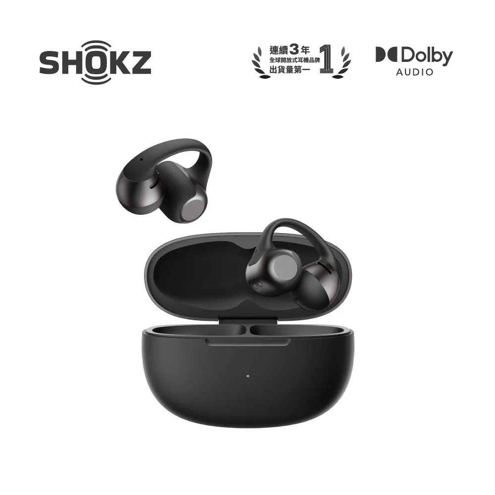 【SHOKZ】OpenDots 2 E320 開放式耳夾藍牙耳機 黑色【三井3C】
