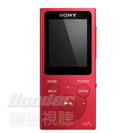 【曜德★買一送二】SONY NW-E394 紅色 8GB 數位隨身聽 震撼低音 ★免運★送絨布袋+USB旅充★