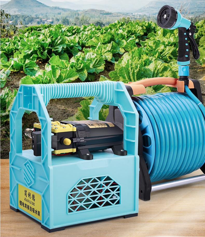 農用抽水泵小型充電式澆菜地神器便攜自吸灌溉機戶外家用田園澆水 森馬先生旗艦店