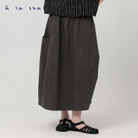 a la sha 水洗紋不規則口袋裙 a la sha 水洗紋不規則口袋裙