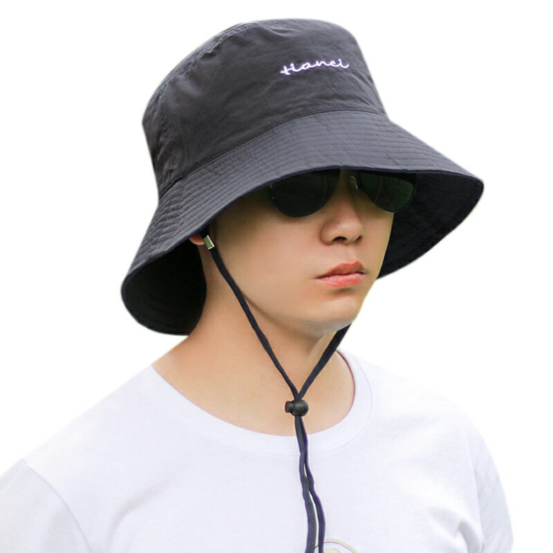 遮陽帽男夏季戶外釣魚帽男士防曬帽遮臉速干登山透氣大檐漁夫帽子 4