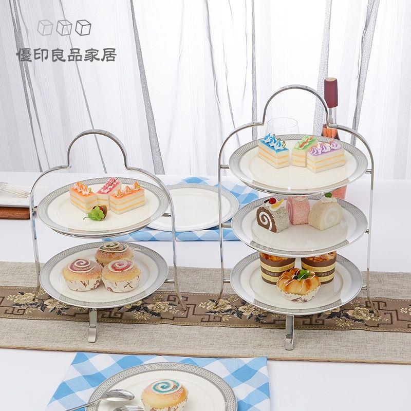 免運 點心架 蛋糕架 託盤 甜品架 甜品臺展示架 擺件 冷餐茶歇擺臺 歐式下午茶 水果點心盤 架子 多層創意
