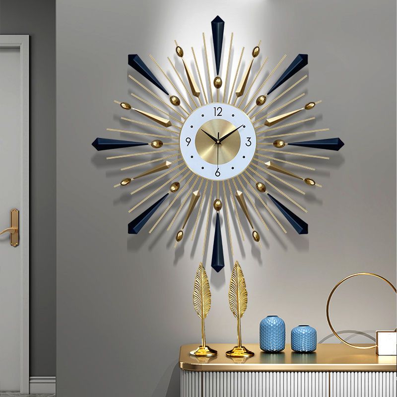 家用鐘飾時尚現代簡約時鐘個性創意藝術輕奢掛表客廳鐘表掛墻墻上
